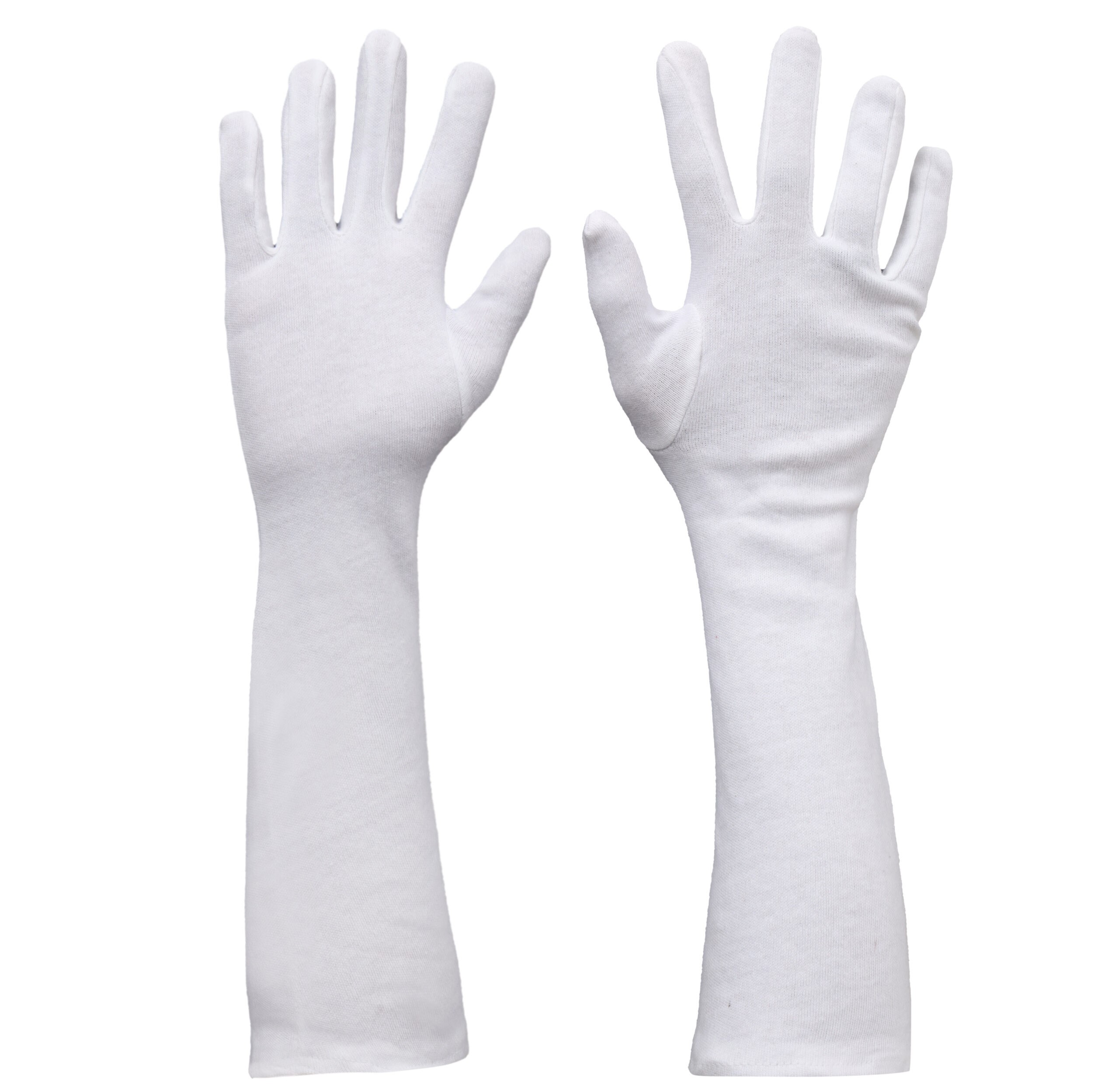 INTERLOCK BLEACH FOURCHETTE GLOVES LONG LENGTH 